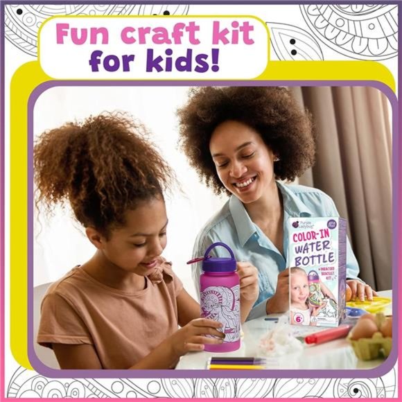 Color Your Own Water Bottle for Girls Crafts -Great Birthday Gifts for 6Year Old - Picture 6 of 6